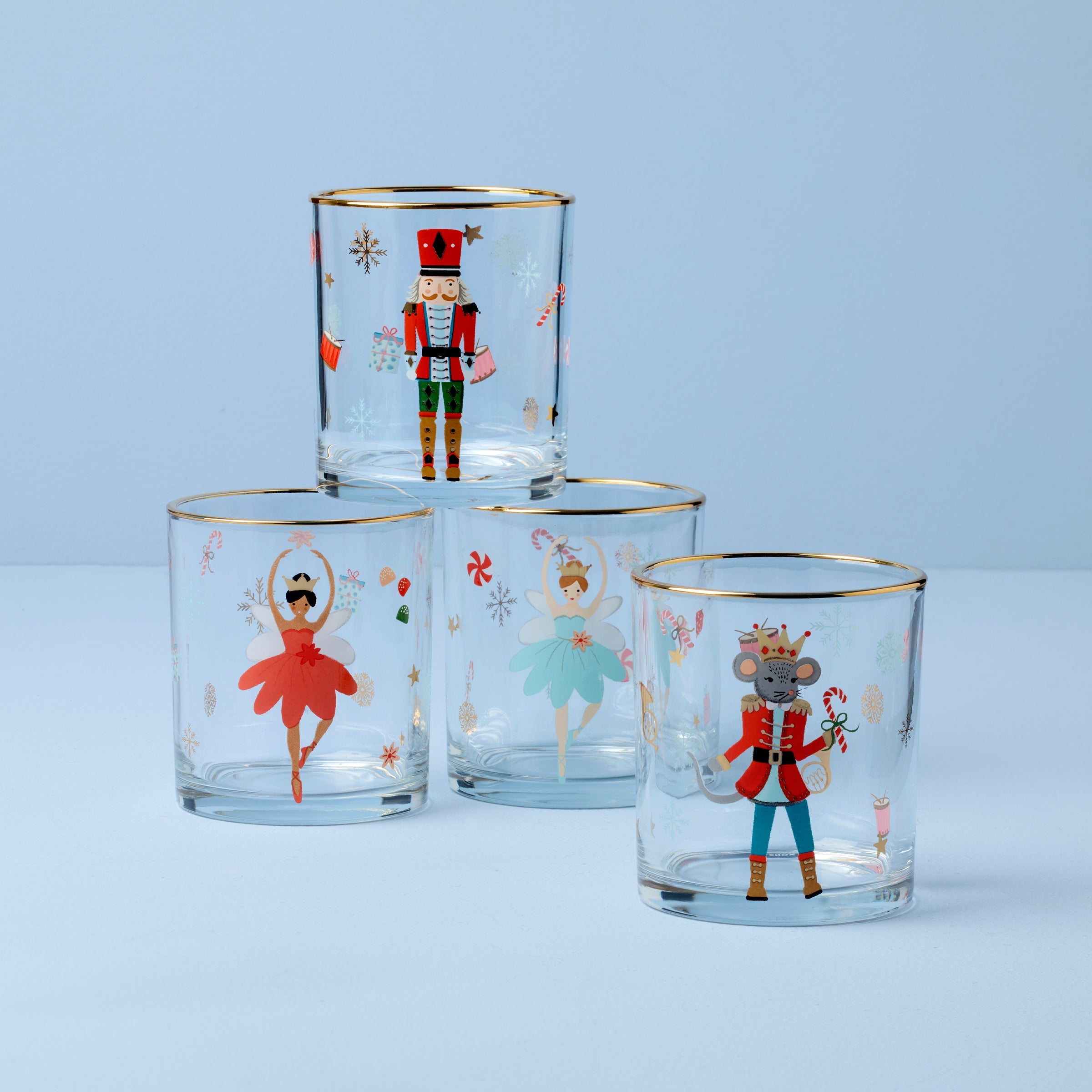 Nutcracker Ballet DOF Glasses, Set of 4